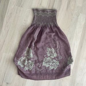 Bohemian Dress with Flower Embroidery